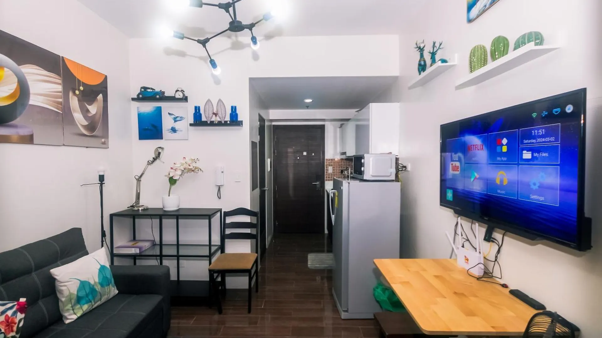 마닐라 Cozy Crash Pad A Laughter Friendly Makati 2270 Gym Swim Park 300 Mbps 아파트 0*,  필리핀